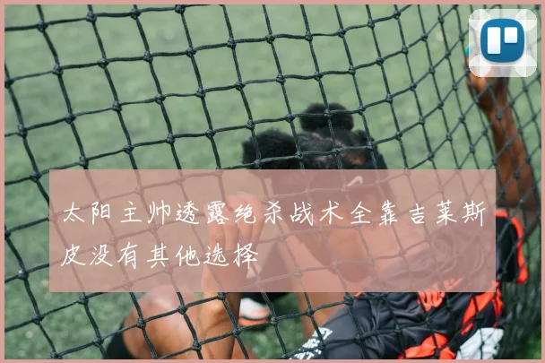 太阳主帅透露绝杀战术全靠吉莱斯皮没有其他选择